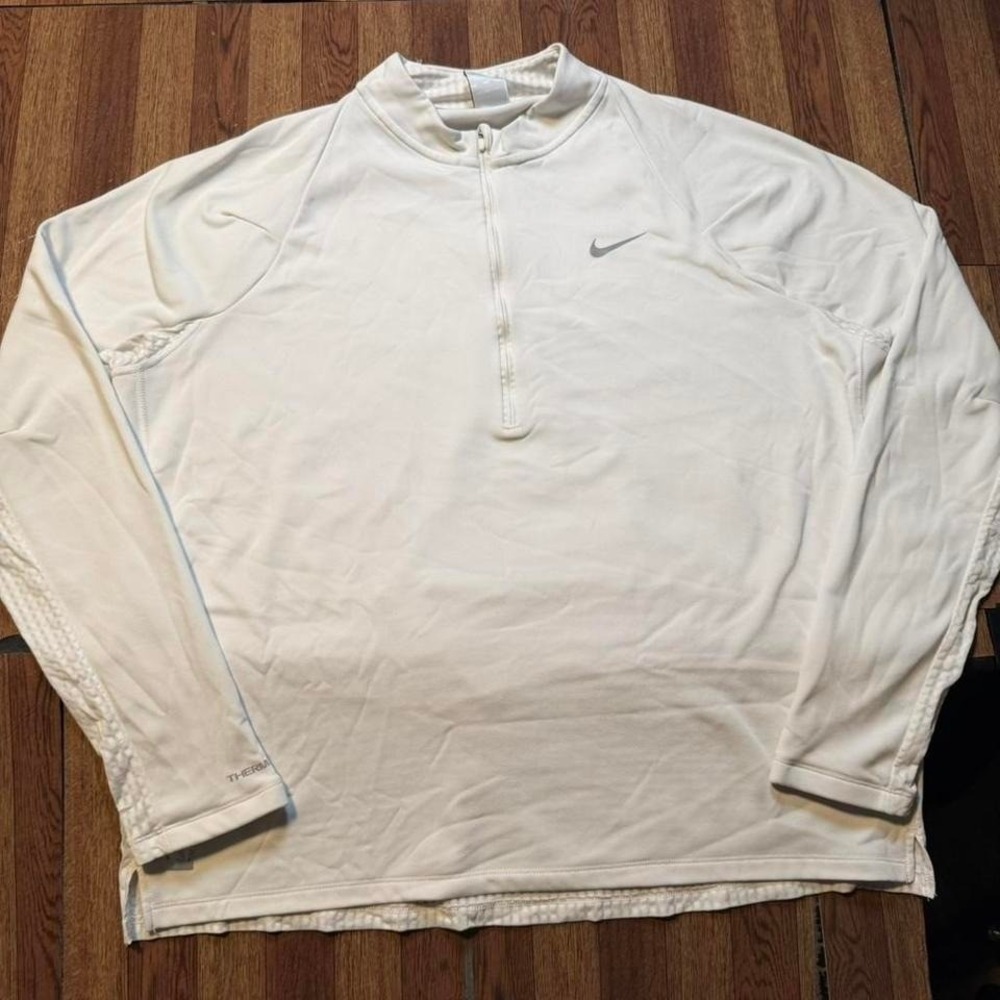 Nike White Therma-Fit Retro Tech Sportswear Running Quarter Jacket XXL